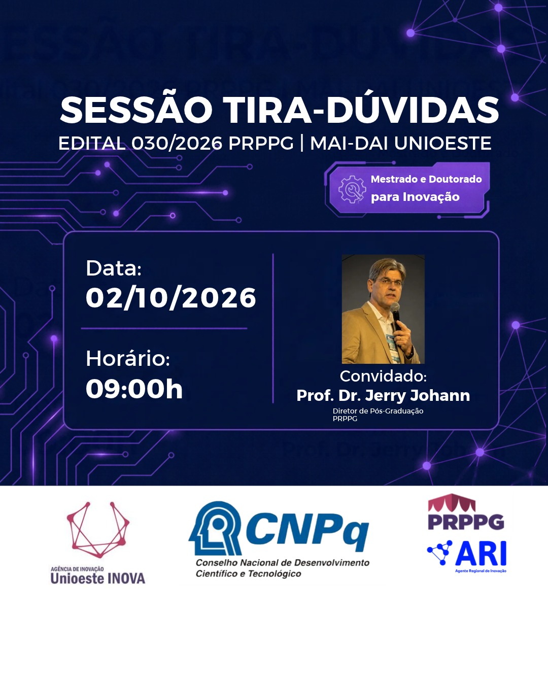 Edital MAI/DAI 2026 — Unioeste e CTMAq